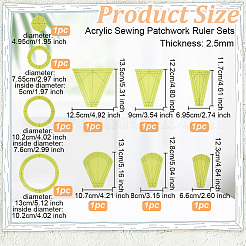 Acrylic Sewing Patchwork Ruler Sets&nbsp;DIY-WH0028-98