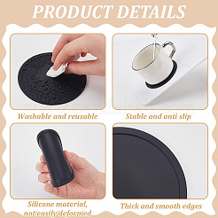12Pcs 4 Styles Silicone Placemats&nbsp;AJEW-FG0004-45