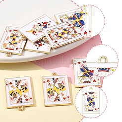 8Pcs 4 Styles Rack Plating Alloy Enamel Pendants&nbsp;ENAM-FS0002-73