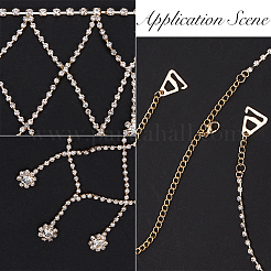2Pcs Iron Rhinestone Sexy Shoulder Bra Body Chain&nbsp;FIND-GF0006-74B