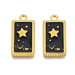 Rack Plating Golden Alloy Enamel Pendants&nbsp;LS-ENAM-S122-50G