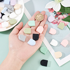 40Pcs 10 Colors Food Grade Eco-Friendly Silicone Focal Beads&nbsp;SIL-DC0001-06