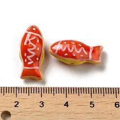 Handmade Printed Porcelain Beads&nbsp;PORC-E015-17K