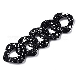 Spray Painted CCB Plastic Linking Rings&nbsp;CCB-Q091-019B