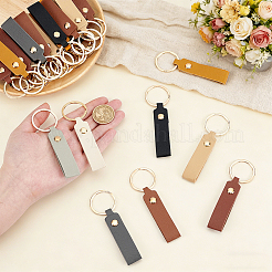 64Pcs 8 Colors PU Leather Keychains&nbsp;KEYC-PH0002-43G