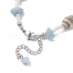 Round Shell Pearl Beaded Bracelets for Womwn&nbsp;BJEW-JB11860