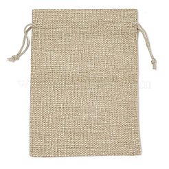 Christmas Printed Burlap Packing Pouches Drawstring Bags&nbsp;ABAG-Q053-02B-06