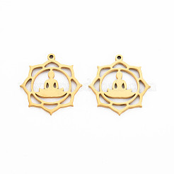 Chakra 201 Stainless Steel Pendants&nbsp;STAS-S119-153G