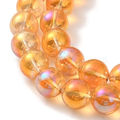 Transparent Electroplate Glass Beads Strands&nbsp;GLAA-T032-T8mm-C01