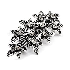 Flower Alloy Rhinestone Hair Barrettes&nbsp;LS-PHAR-S604-01AS-02