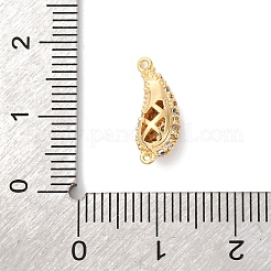 Brass Micro Pave Clear Cubic Zirconia Links Connector Charms&nbsp;LS-KK-K406-01D-G