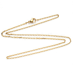 PVD Vacuum Plating 304 Stainless Steel Cable Chain Necklace&nbsp;NJEW-S420-008C-G