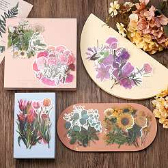 6 Sets 6 Colors Flower PET Waterproof Stickers&nbsp;STIC-TA0001-04