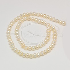 Natural Cultured Freshwater Pearl Beads Strands&nbsp;PEAR-L003-C-01