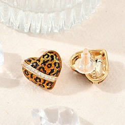 Brass Rhinestone Stud Earrings&nbsp;EJEW-P301-10G