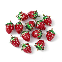 Brass Enamel Charms&nbsp;X-KK-G462-28LG