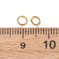 304 Stainless Steel Open Jump Rings&nbsp;A-STAS-R049-4x0.6mm-G