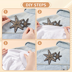 9Pcs 3 Styles Star Polyester Embroidery Appliques&nbsp;PATC-GA0001-51