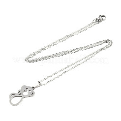 Non-Tarnish 201 Stainless Steel Pendants Necklaces&nbsp;NJEW-S105-JN702-45-1