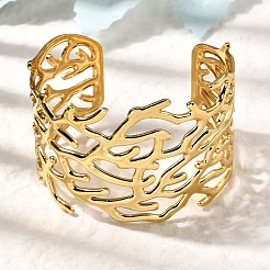 304 Stainless Steel Cuff Bangles&nbsp;BJEW-L705-02G
