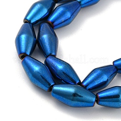 Electroplated Synthetic Magnetic Hematite Beads Strands&nbsp;G-Z032-B01-02C