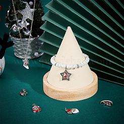6Pcs 6 Style Christmas Themed Brass Micro Pave Cubic Zirconia Pendants&nbsp;ZIRC-BBC0001-41