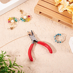 2Pcs 3 Inch Carbon Steel Mini Pliers Round Nose Pliers with Red Handles&nbsp;TOOL-TA0001-17