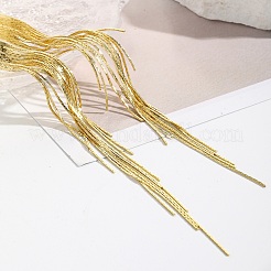 Brass Chains Tassel Earrings&nbsp;EJEW-P236-01G