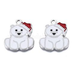 Bear Alloy Enamel Pendants&nbsp;X-ENAM-R041-33
