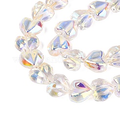 Electroplate Transparent Glass Beads Strands&nbsp;EGLA-N056-01A-12