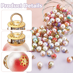 100Pcs 10 Colors Gradient Color ABS Plastic Imitation Pearl Pendants&nbsp;FIND-PH0023-54