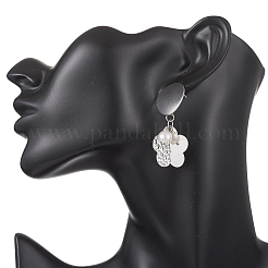 ABS Plastic Imitation Pearl Dangle Stud Earrings&nbsp;EJEW-JE06903-02