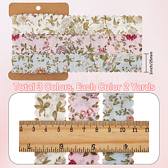 1 Set Polyester Flower Printed Ribbon&nbsp;OCOR-CY0002-38B