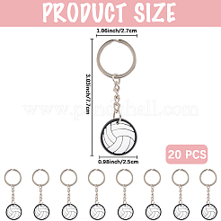 20Pcs Sports PVC Pendant Keychains&nbsp;KEYC-CN0001-10
