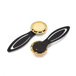 Alloy & Iron Bookmark Cabochon Settings&nbsp;PALLOY-N184-05G