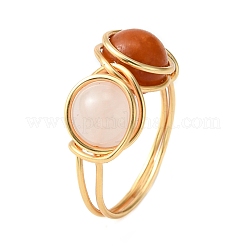 Natural Mixed Gemstone Finger Ring&nbsp;RJEW-JR00590