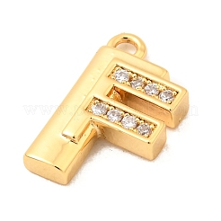 Brass Micro Pave Cubic Zirconia Pendants&nbsp;KK-C117-12G-F