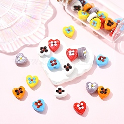 30Pcs 6 Colors Handmade Lampwork Beads&nbsp;LAMP-YW0004-19