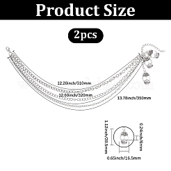 Multilayer Alloy Shoe Decoration Chain&nbsp;AJEW-WH20006-171