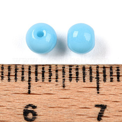 Opaque Solid Color Glass Beads&nbsp;GLAA-N007-4mm-A02