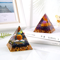 Natural Black Stone Crystal Pyramid Decorations&nbsp;JX072A