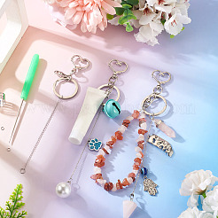 Alloy Heart Lipstick Keychains Making Kits&nbsp;DIY-TA0014-02