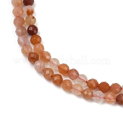 Natural Red Hematoid Quartz Beads Strands&nbsp;G-C181-B02-02