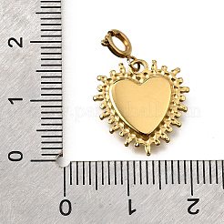 Heart 304 Stainless Steel Pendant Decorations&nbsp;STAS-H202-02G