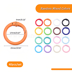 40Pcs Spray Painted Alloy Spring Gate Rings&nbsp;FIND-ME0004-10