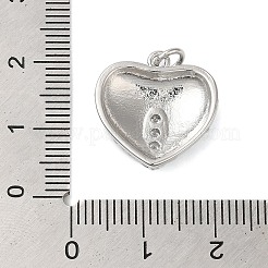 Rack Plating Brass & Clear Cubic Zirconia Pendants&nbsp;KK-S372-29P