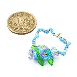 Glass Seed Beaded Heart Pendants&nbsp;PALLOY-MZ00463-01