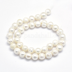 Natural Cultured Freshwater Pearl Beads Strands&nbsp;PEAR-F007-01