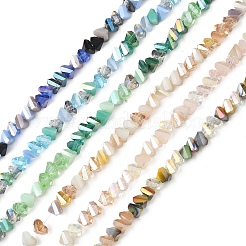 3 Strands 3 Colors  Electroplate Glass Beads Strands&nbsp;EGLA-YW0005-06A