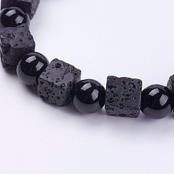 Natural Gemstone Beaded Stretch Bracelets&nbsp;G-I197-03